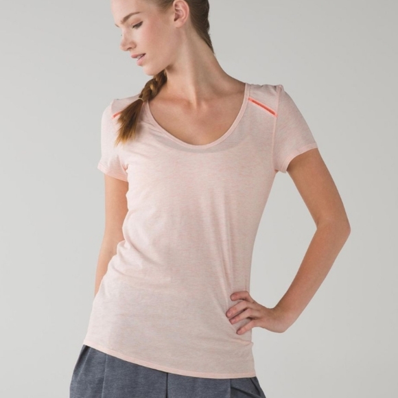 Lululemon Superb Short Sleeve Tee Heathered Blush Quartz